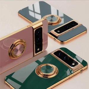 Magnetic Ring Holder Phone Case for Google Pixel 9A 9 Pro XL 8A 7 Pro 6A 7 - Picture 1 of 14