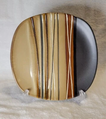 Plato cuadrado de gres "Bazaar Brown" de Hometrends (Juego de 2) Foto 1 de 4