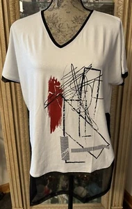 Women T Shirt Blouse Short Sleeve Summer V Neck Casual Basic NEW w/tag size M - Picture 1 of 6