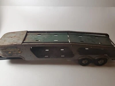 Vtg Marx Cross Country Auto Transport Car Carrier Pressed Steel Trailer - Image 1 of 4