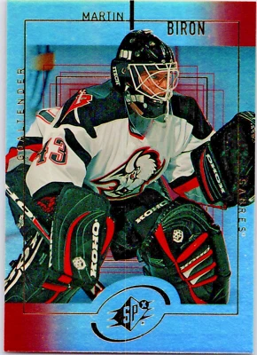 1999-00 Upper Deck SPx #19 Martin Biron Buffalo Sabres  - Image 1 of 2
