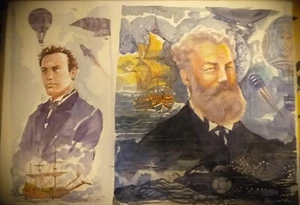 Jules Verne, Max LeTamis, Portrait "Verne" ~ Brett ~ Original ~ I Tomo. - Bild 1 von 3