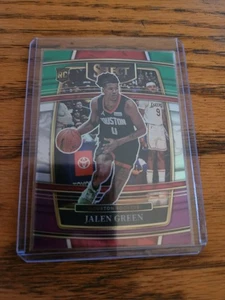 2021-22 Panini Select - Concourse Jalen Green #7 Green White Purple Prizm (RC) - Picture 1 of 2