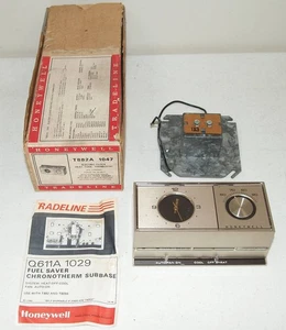 Neu! Vintage HONEYWELL Chronotherm #T882A 1047-1 Thermostat & #AT75A1036 Trafo - Bild 1 von 8
