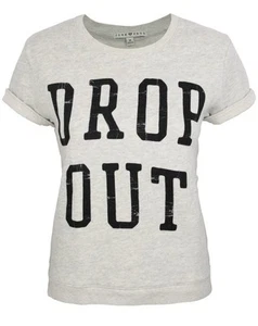 Junk Food Clothing Grey Drop Out Graphic Sweatshirt Womens - Picture 1 of 6