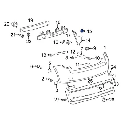 For Scion xB 2008-2015 Scion 90189A0008 Bumper Corner Cover Nut - Изображение 1 из 2