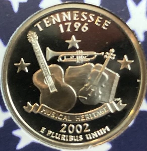 2002 S Proof Tennessee State Quarter - From  Proof set Volunteer State - Picture 1 of 2