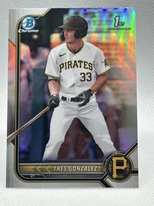 2022 Bowman Draft Chrome Refractor Tres Gonzalez #BDC-157 Pittsburgh Pirates - Picture 1 of 2