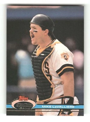 1991 Topps Stadium Club #279 Mike LaValliere NM-MT+ Pirates BXCP21 - Image 1 of 2