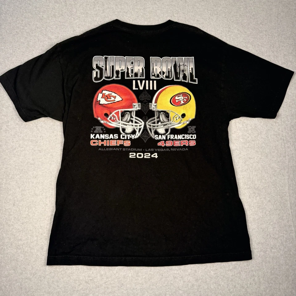Camiseta para hombre Superbowl LVIII LV Kansas City Chiefs San Francisco 49ers XL 1011  Foto 1 de 4