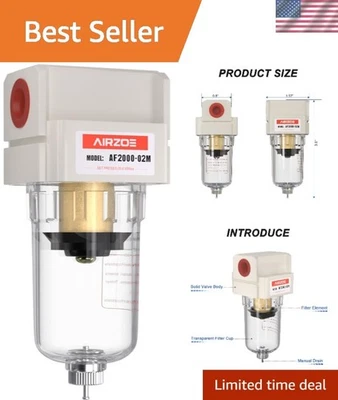 AF2000-02 Air Compressor Water Separator - 5 Micron Filter, Efficient Drying - Image 1 of 4