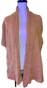 Charter Club Cardigan Aperto Donna 2X Maglia Senape Manica Corta Misto Lana - Foto 1 di 2