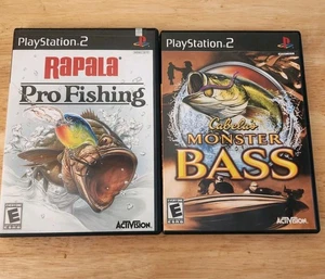 Playstation 2 Fishing Games. Cabela's Monster Bass/Rapala Pro Fishing. - Picture 1 of 5