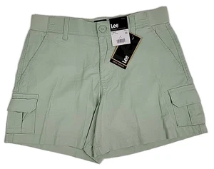 Pantalones Cortos Lee Mujer Talla 8 Confort Cintura 5" Utilidad Carga Elastizados Suave Salvia - Imagen 1 de 14