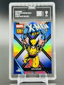 MINT - WOLVERINE - X-MEN GIANT SIZE REFRACTOR - 2025 Topps Chrome MARVEL TAG 9 - Picture 1 of 3