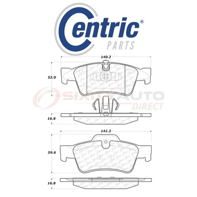 Centric Ceramic Disc Brake Pads w Shims for 2007-2009 Mercedes-Benz R320 lx - Image 1 of 4