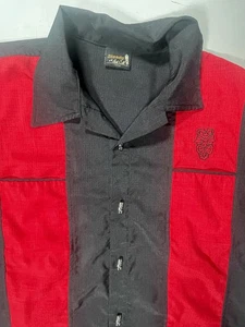 Steady Last Call Shirt Men L Bowling Tribal Tiki Camp Rockabilly Retro Panel - Picture 1 of 8