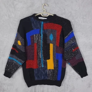 Marienbad Sweater M Men Vintage Wool Blend  90s Geometric Knit  Y2K Hip Hop* - Picture 1 of 10