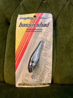 Vintage Bagley's Bassn' Shad Crankbait *Balsa Wood*Made in USA*NIP* D92-FBS - Image 1 of 4