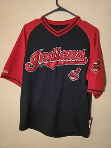 Vintage Cleveland Indians Jersey Stitches Herren M Chief Wahoo Pullover USA  - Bild 1 von 14