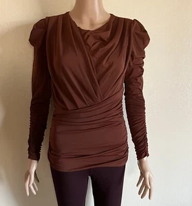 I.N.C. International Concepts DEEP SIENNA Women'slong Sleeve Knit Top,S - Picture 1 of 7