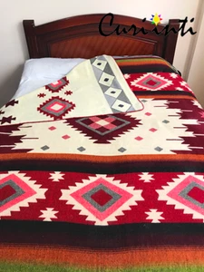 LOTE AL POR MAYOR DE 20 MANTAS DE ALPACA SUAVE CON DISEÑO ANDINO 78"" X 86"" 56V - Imagen 1 de 22