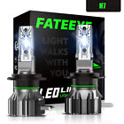 Fateeye Pair H7 50W Led Car Headlight Kit High Low Beam Lights White No Error Au