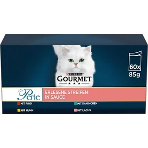 Perle Erlesene Streifen Katzenfutter nass Sorten-Mix 60er Pack 60 x 85g - Bild 1 von 1