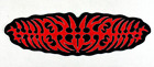 Red & Black Tribal Band Art Tattoo Motorcycle Biker Embroidered 10"x3" Patch