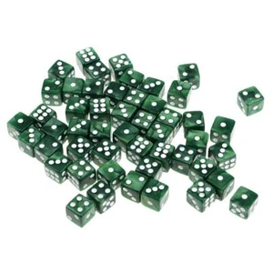 50x 6 Sided Dice D6 Acrylic Dies for Drinking Game Role Playing Games Green - Picture 1 of 10