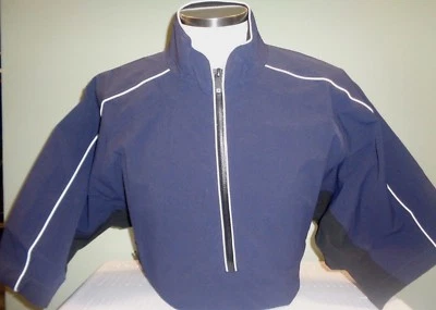 NEW MENS FOOTJOY DRYJOYS S/S TOUR COLLECTION RAIN JACKET, NAVY/WHITE, MEDIUM - Image 1 of 2