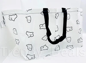 Bolso de Compras Ikea KUSTFYR Grande Blanco/Negro Ghost 21 3/4x13 3/4x14 1/2" 19 galones - Imagen 1 de 14
