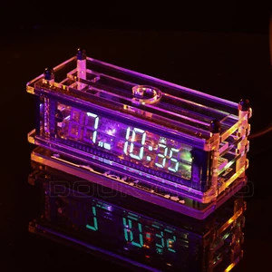 VFD Tube Alarm Clock RGB LED Display Digital WIFI Decor Clock Refer Nixie Tube - Picture 1 of 9