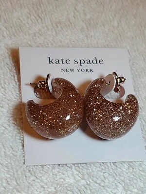 Pendientes Huggies Brillantes Kate Spade New York Adore-Ables (Oro Rosa) Nuevos con Etiquetas $58 Foto 1 de 4