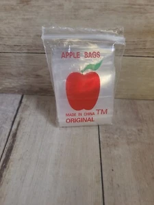 APPLE BRAND BAGS 1.5x1.5 2mil CLEAR ZIPLOCK 100 baggies 1.5"x1.5" 1515 - Picture 1 of 1