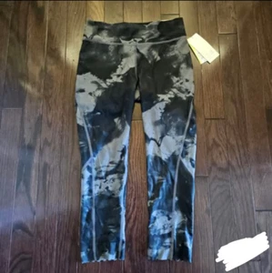 Girls' Printed Capri Leggings - All in Motion™ Black Velvet L - Picture 1 of 2