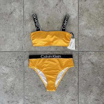 Traje de baño Calvin Klein 2 piezas para mujer mango talla XL NUEVO CON ETIQUETAS Foto 1 de 4