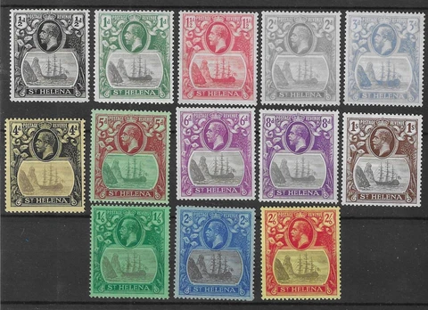 St Helena 1922 Badge Issues Mint (13v) Cover