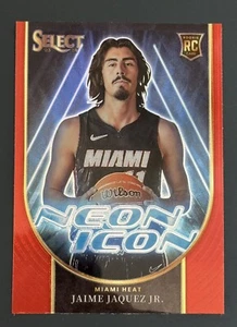2023-24 Select Jaime Jaquez Jr Neon Icon Prizm Red Rookie RC SSP! #13 - Picture 1 of 2