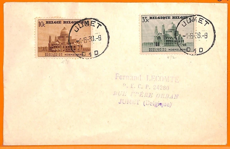 99012 - BELGIUM - POSTAL HISTORY -  FDC COVER   1938  Architecture - Image 1 of 1