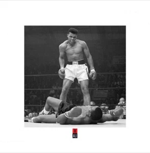 Muhammad Ali vs Sonny Liston Boxing Art Print 10x10 - Picture 1 of 1