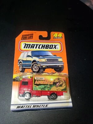 1998 MATCHBOX ANIMALS SERIES #44 VOLVO CONTAINER TRUCK new on card!!!! - Image 1 of 2