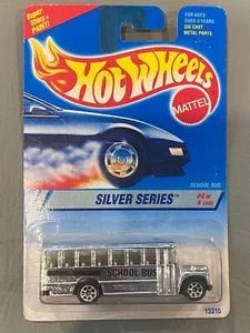 1995 Hot Wheels Red Silver Series #328 4/4 School Bus Chrome w/ 7SPs - Picture 1 of 4