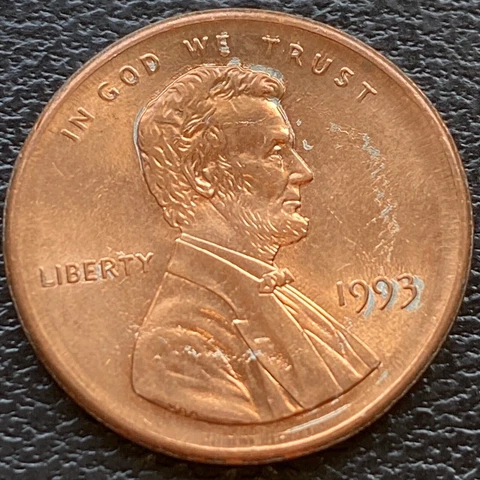 1993 Lincoln Cent 1c MAJOR BROADSTRUCK ERROR Extreme Broadstrike RARE #24160 Cover