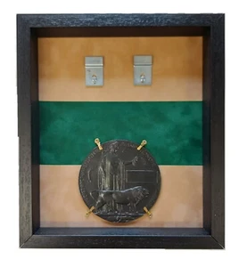 Display Case For WW1 Plaque, Photo and Medals. Black Frame - Picture 1 of 5