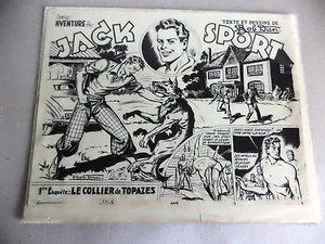 Superbe Planche original de couverture Jack sport Bob Dan série Artima - Picture 1 of 2