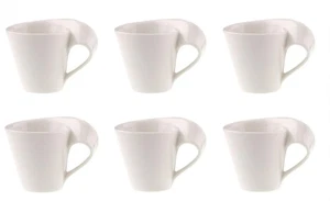 Villeroy & Boch NewWave Caffè 6er Set Espressotassen 80ml weiß Porzellan - Bild 1 von 5
