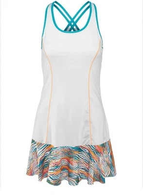 Fila Tropical  Tennis Athletic Dress Built In Bra Size S White Pickleball - Image 1 of 4