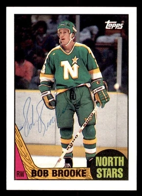 1987 Topps Hockey #64 Bob Brooke Signed Autograph (no COA) - Image 1 of 2