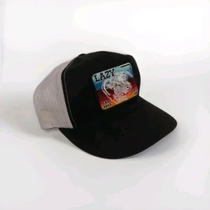 Lazy J Ranch Wear Truckermütze | schwarz weiß Mesh | gesticktes Logo Cap - Bild 1 von 5